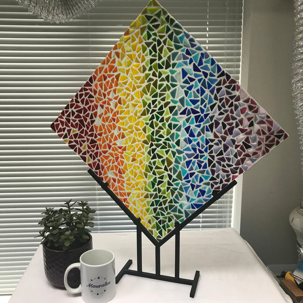 freestanding large glass art